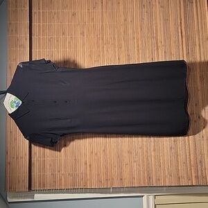 Ann Taylor Black Short Sleeve Shirt Dress, Size 2p
